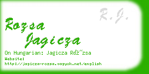 rozsa jagicza business card